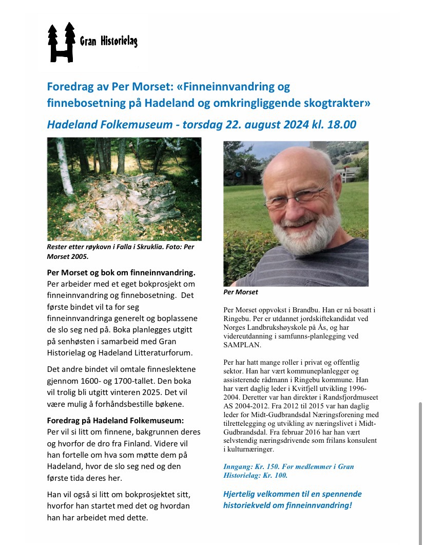 Foredrag om finneinnvandring